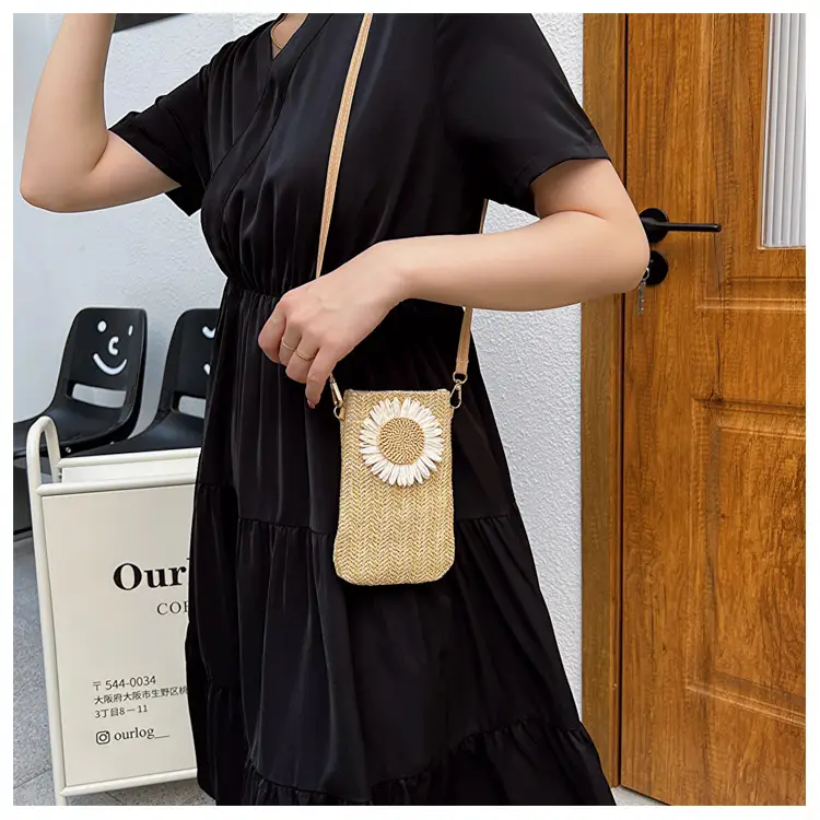 Women's Woven Shoulder Crossbody Bag Mobile Phone Bag — feature 10
