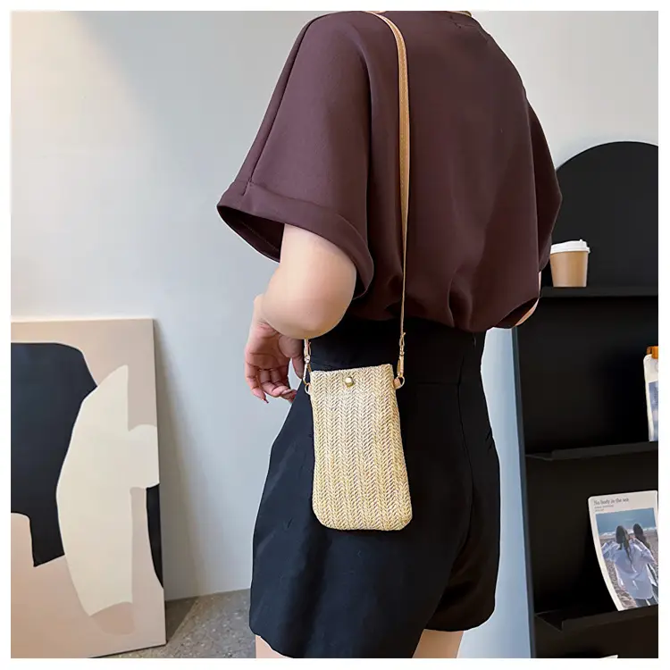 Women's Woven Shoulder Crossbody Bag Mobile Phone Bag — feature 13