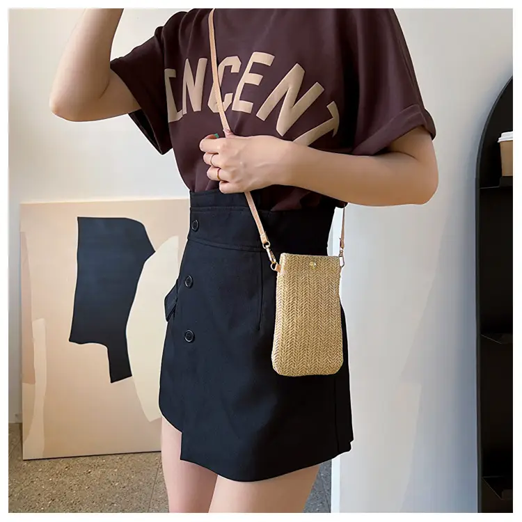 Women's Woven Shoulder Crossbody Bag Mobile Phone Bag — feature 14