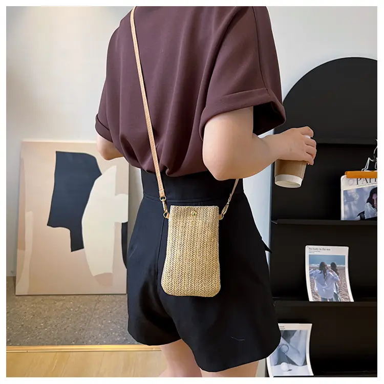 Women's Woven Shoulder Crossbody Bag Mobile Phone Bag — feature 15
