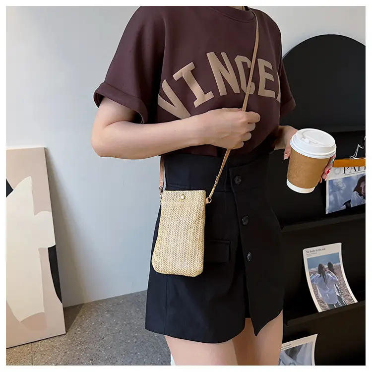 Women's Woven Shoulder Crossbody Bag Mobile Phone Bag — feature 16