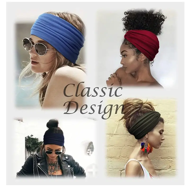 Black Ultra Wide Edge Elastic Headband for Women — feature 6