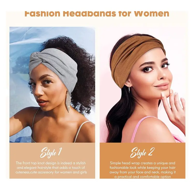 Black Ultra Wide Edge Elastic Headband for Women — feature 7