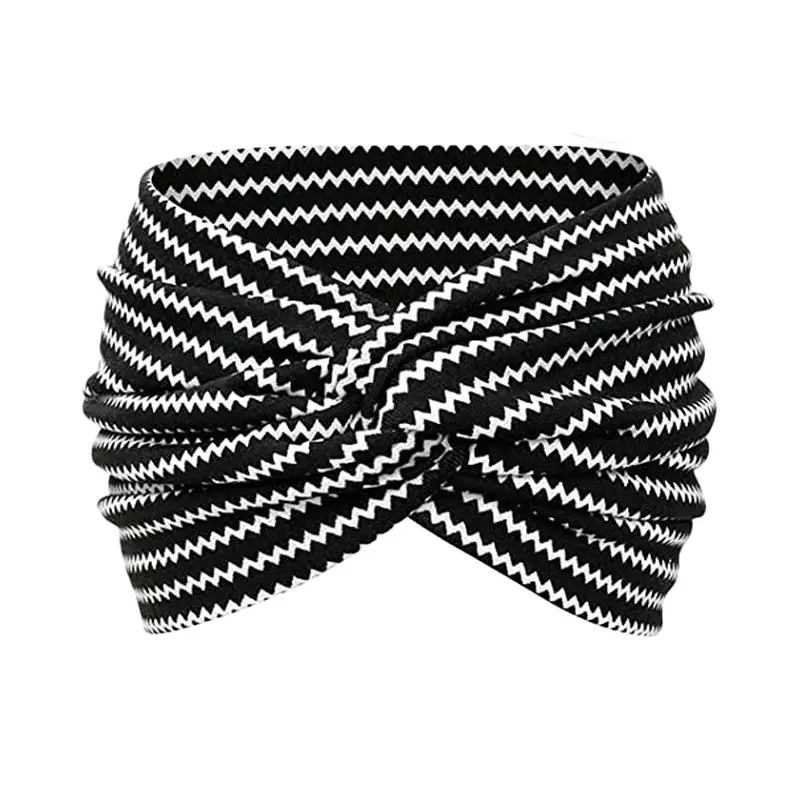 Black Ultra Wide Edge Elastic Headband for Women