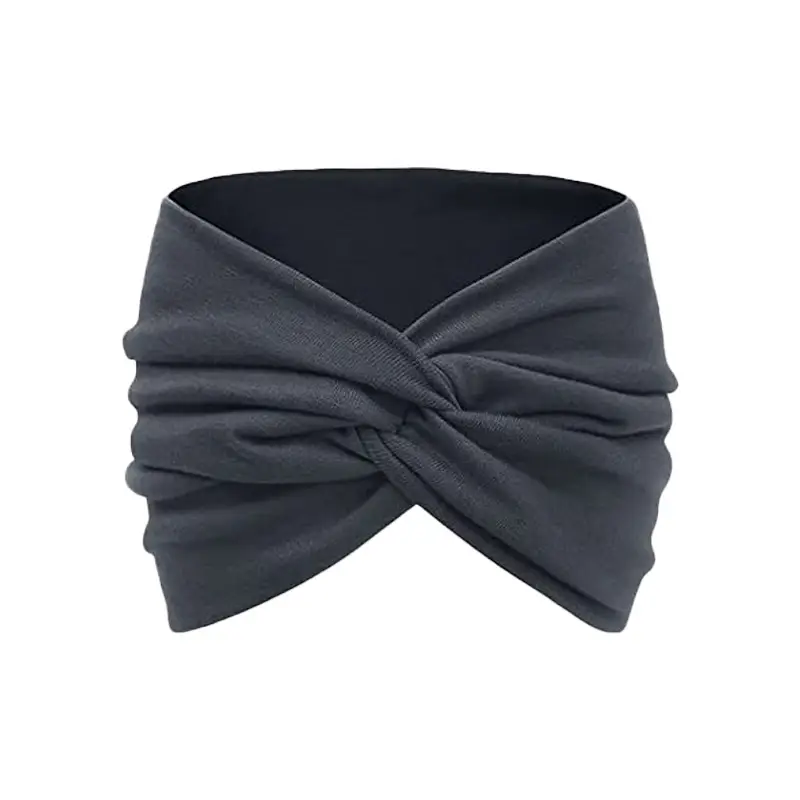 Black Ultra Wide Edge Elastic Headband for Women