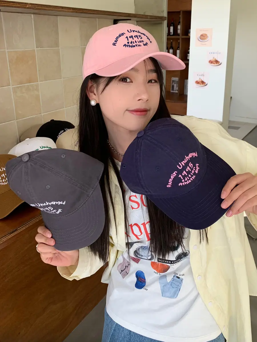 Korean-style Letter Contrast Cap Women Deepen Big Head Soft Top - Image 9