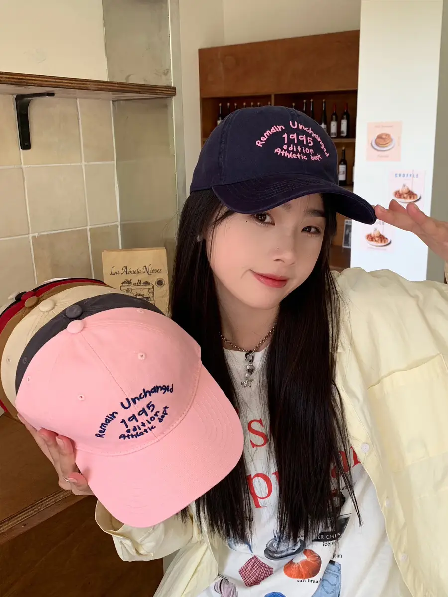 Korean-style Letter Contrast Cap Women Deepen Big Head Soft Top - Image 11