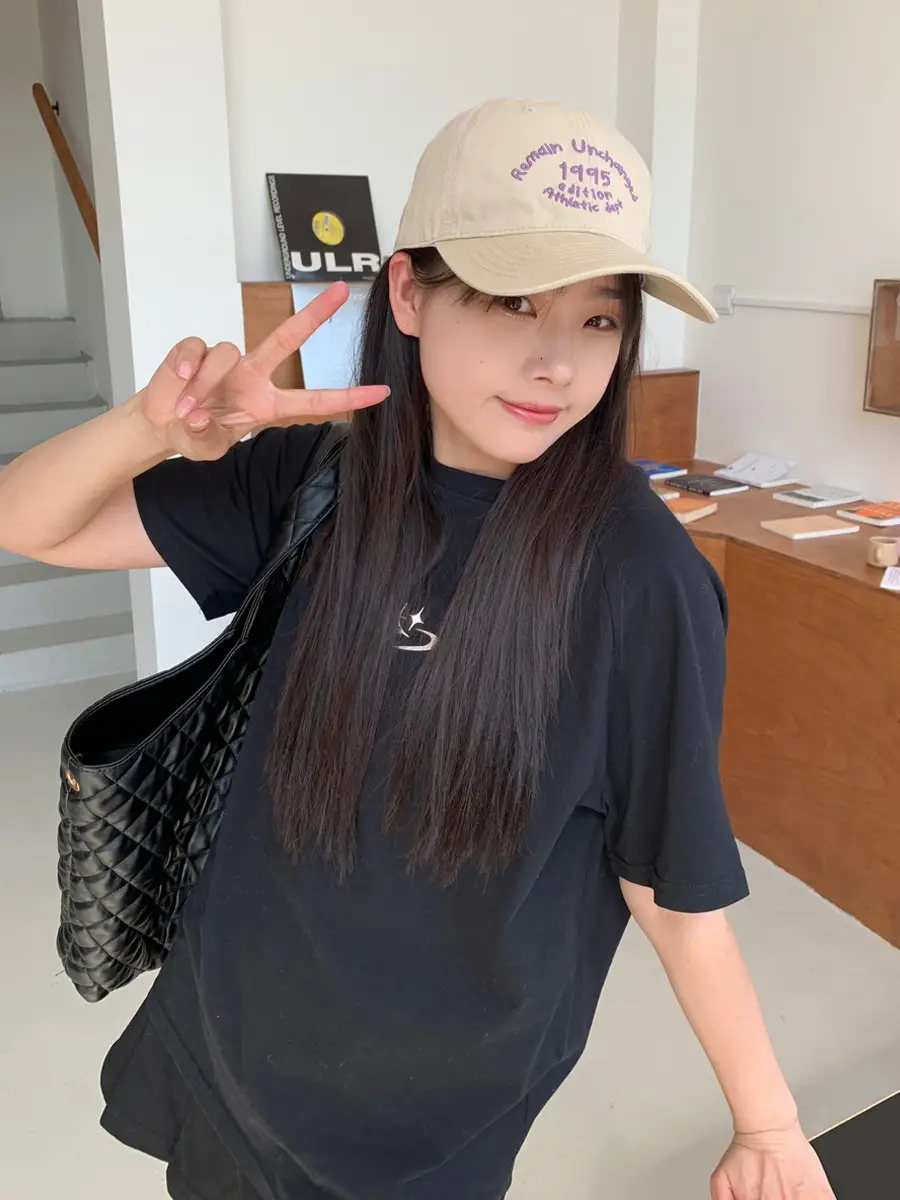 Korean-style Letter Contrast Cap Women Deepen Big Head Soft Top - Image 12