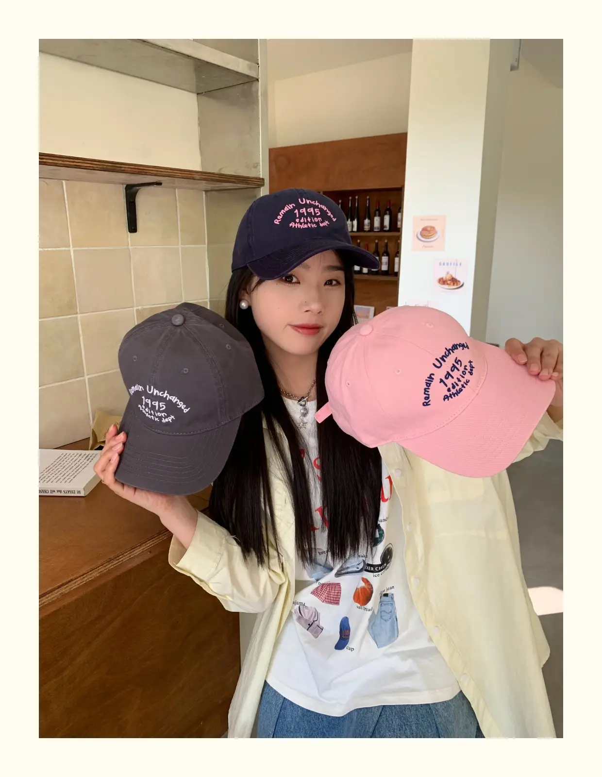 Korean-style Letter Contrast Cap Women Deepen Big Head Soft Top — feature 1