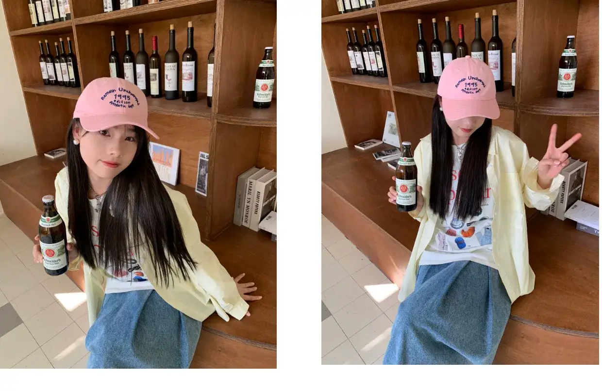 Korean-style Letter Contrast Cap Women Deepen Big Head Soft Top — feature 10