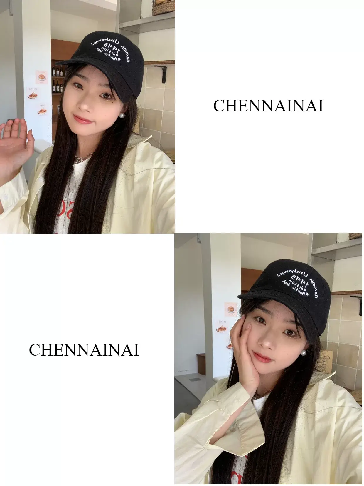 Korean-style Letter Contrast Cap Women Deepen Big Head Soft Top — feature 36