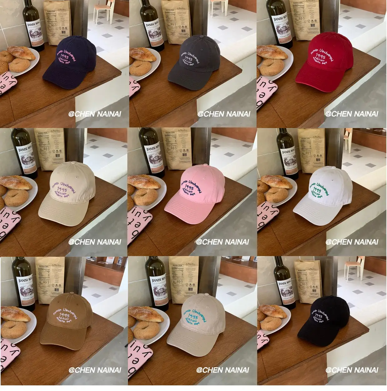 Korean-style Letter Contrast Cap Women Deepen Big Head Soft Top — feature 4