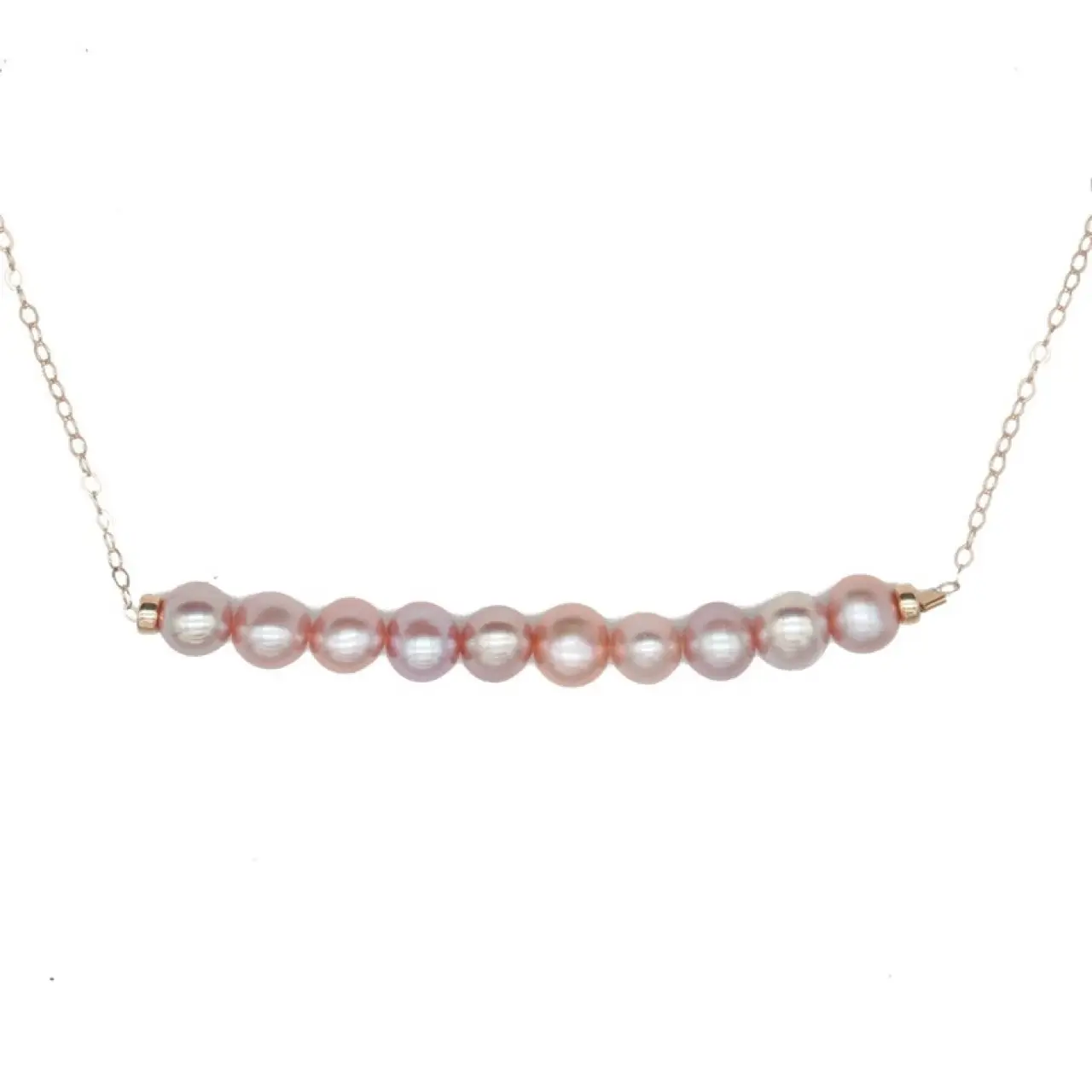 Pearl Clavicle Necklace 925 Silver Plated 18K Gold