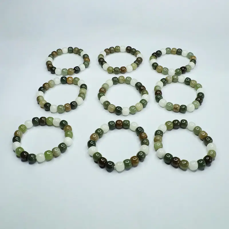 Aiyu Natural Hetian Jade Multi-Gem Bracelet Set - Image 5
