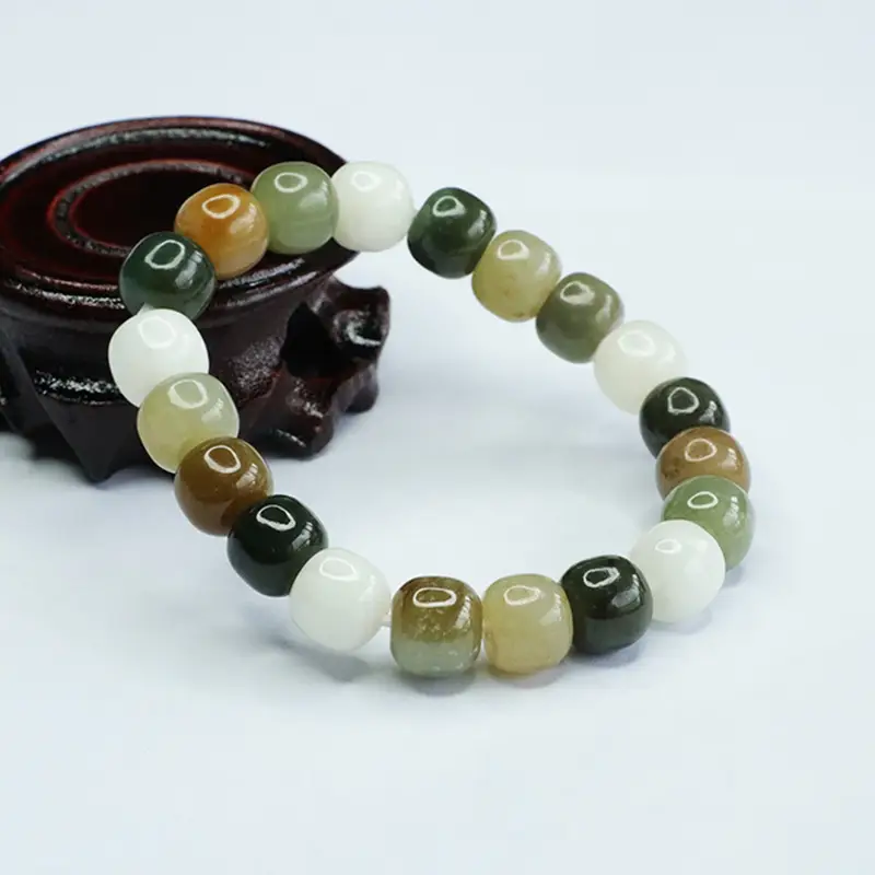 Aiyu Natural Hetian Jade Multi-Gem Bracelet Set — feature 7