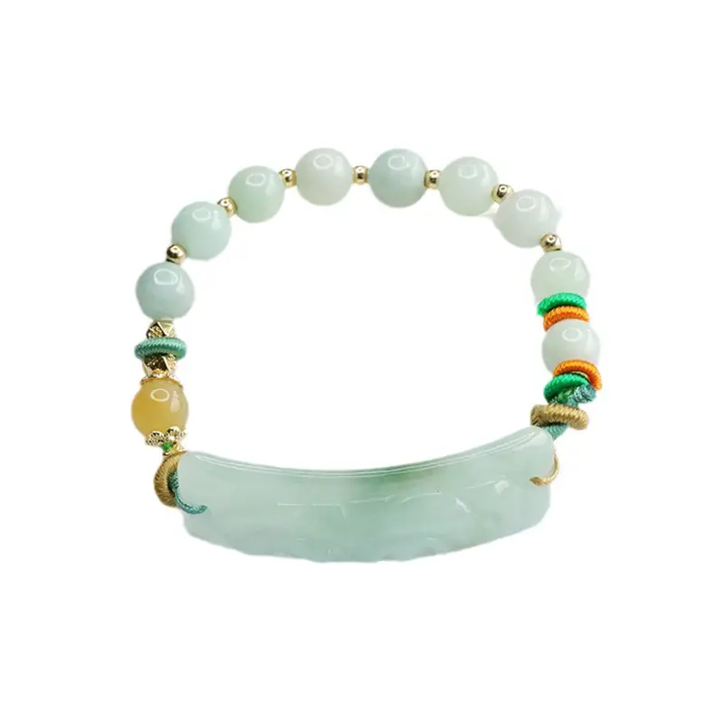 Guan Yu Jade Bracelet with Safety Buckle & Colorful Beads - Image 6