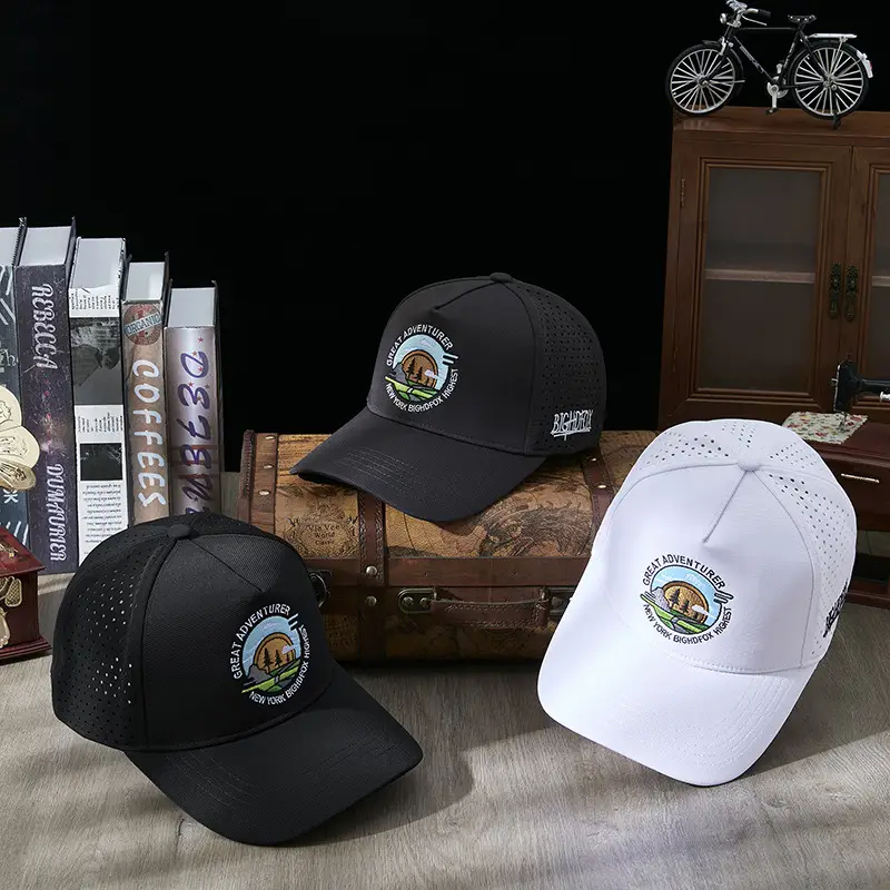 Women's Distinctive Embroidered Baseball Cap Black - Image 5