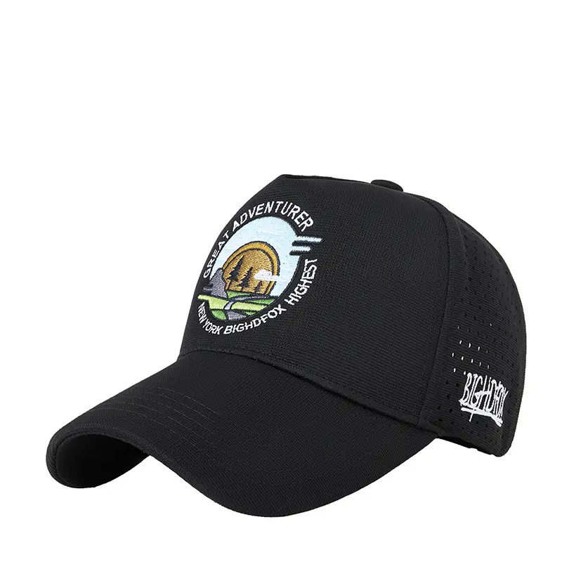 Women's Distinctive Embroidered Baseball Cap Black - Image 8