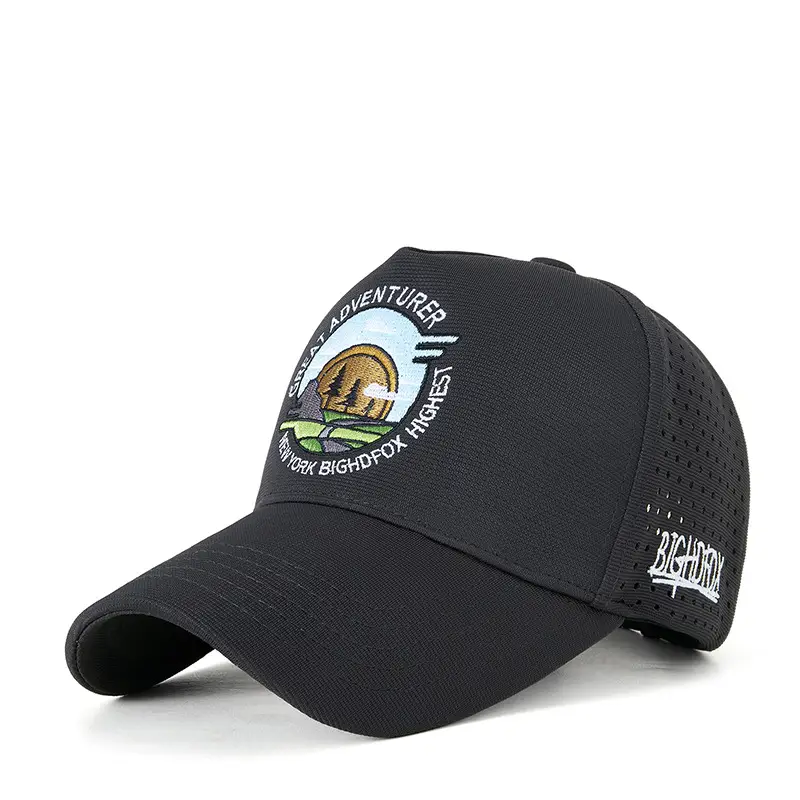 Women's Distinctive Embroidered Baseball Cap Black - Image 2