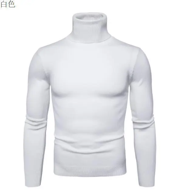 Men's 2024 Slim Fit Turtle Neck Sweater Navy — feature 21