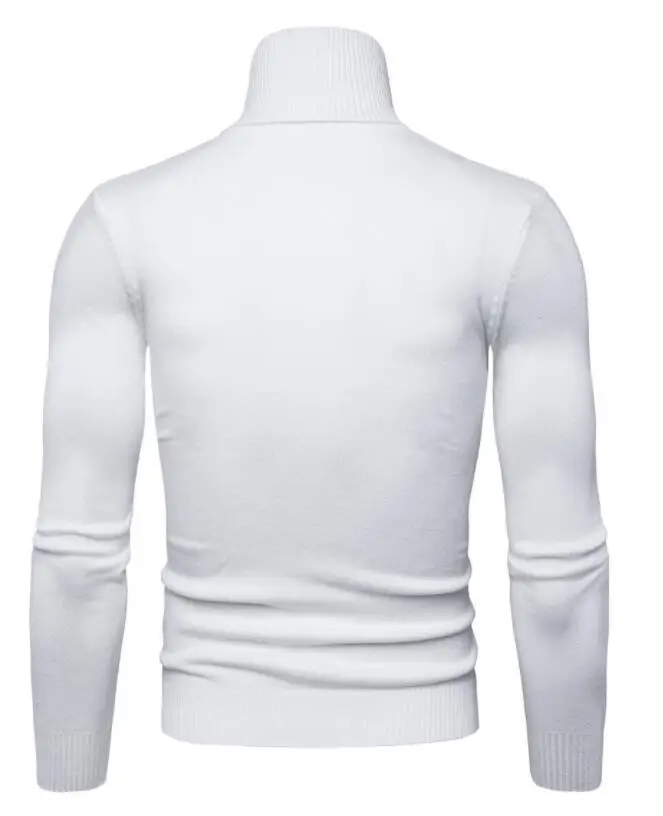 Men's 2024 Slim Fit Turtle Neck Sweater Navy — feature 22
