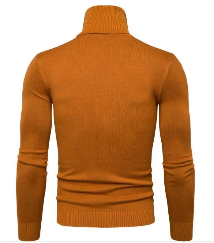 Men's 2024 Slim Fit Turtle Neck Sweater Navy — feature 26