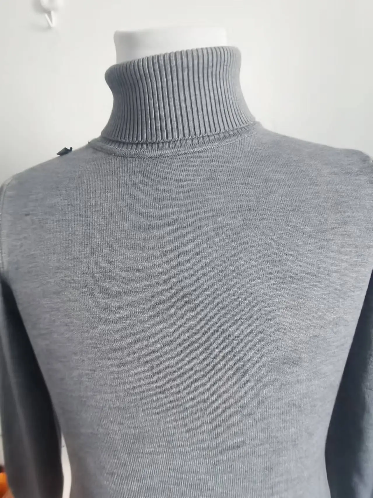 Men's 2024 Slim Fit Turtle Neck Sweater Navy — feature 36