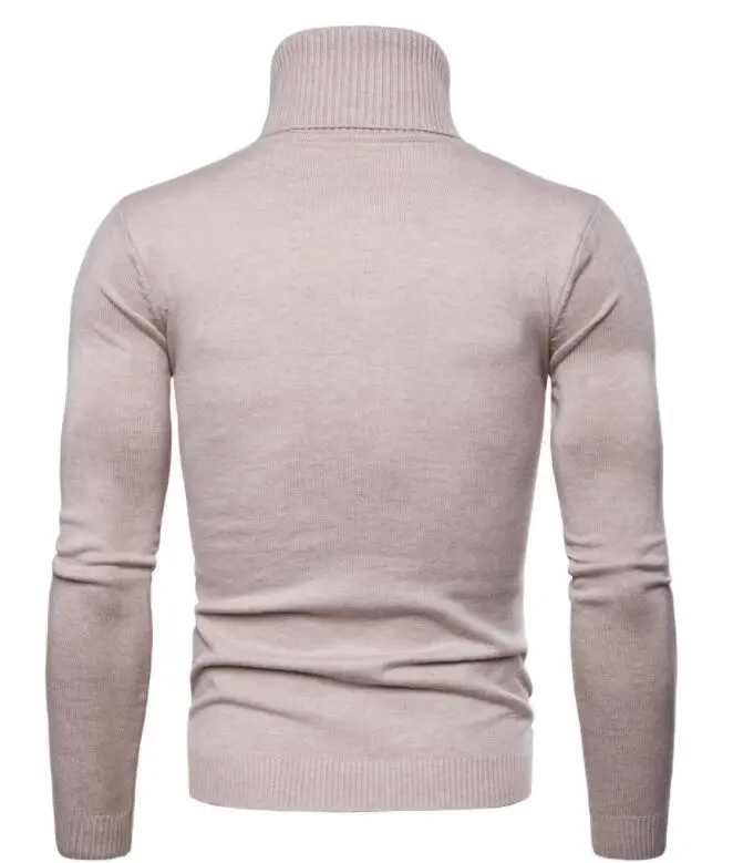 Men's 2024 Slim Fit Turtle Neck Sweater Navy — feature 6