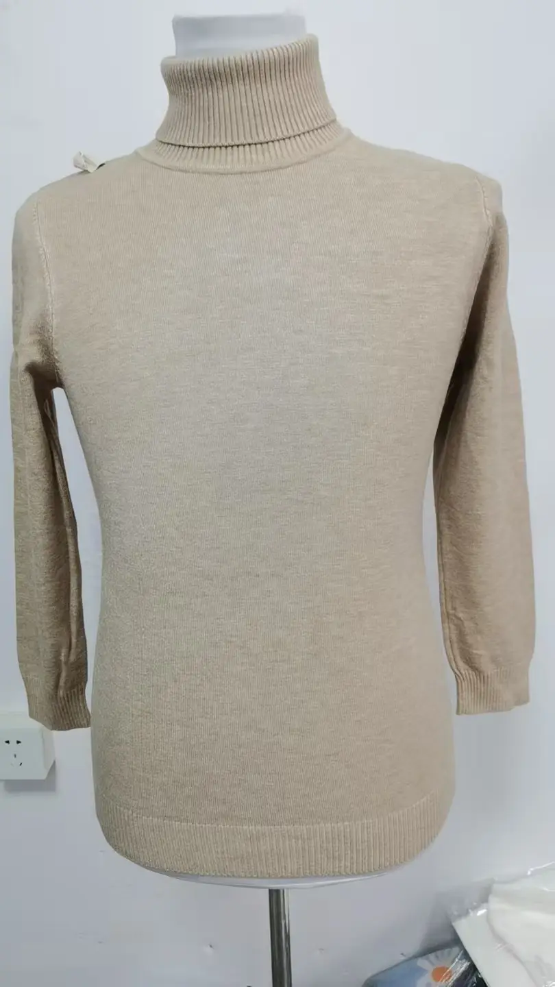Men's 2024 Slim Fit Turtle Neck Sweater Navy — feature 7