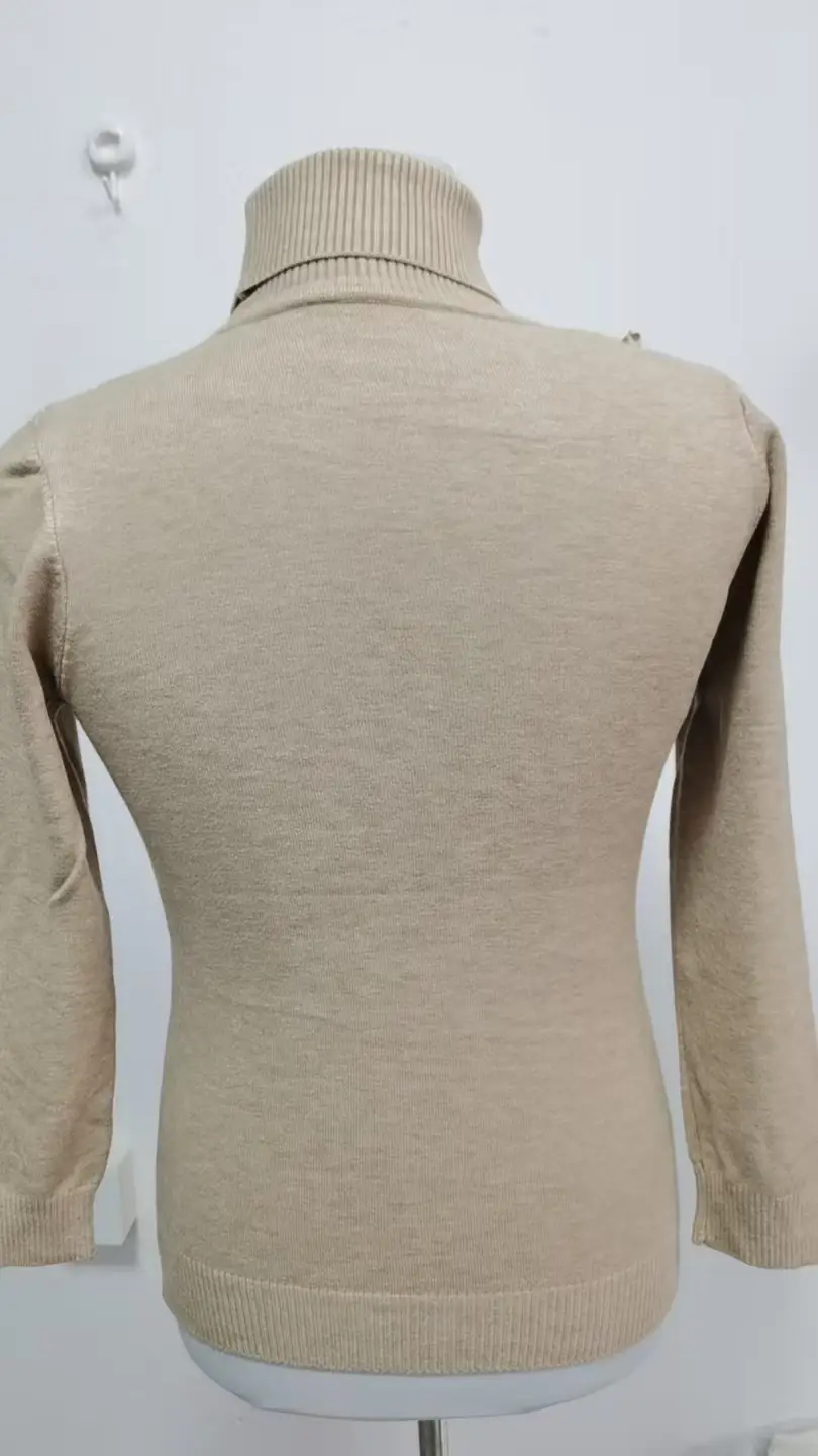 Men's 2024 Slim Fit Turtle Neck Sweater Navy — feature 8