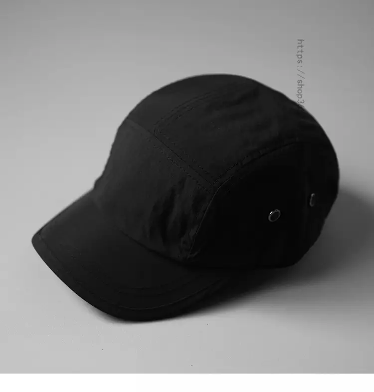 Men's Beige Short-Brim Peaked Cap Summer Casual Hat — feature 5
