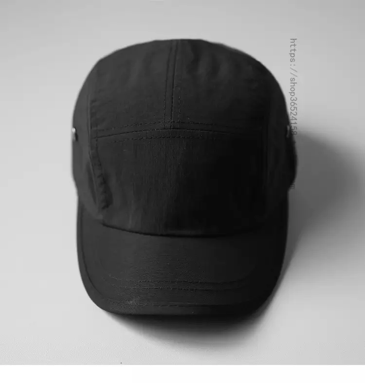 Men's Beige Short-Brim Peaked Cap Summer Casual Hat — feature 6
