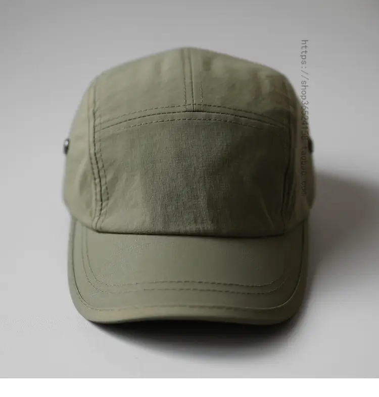 Men's Beige Short-Brim Peaked Cap Summer Casual Hat — feature 7