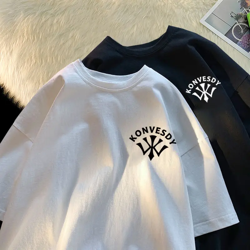 Men's Black Konosom Logo T-Shirt Short Sleeve - Image 8