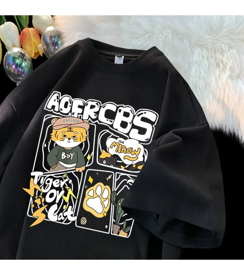 2022 New Arrival Loose Fit Men T-Shirt White Graphic Print — feature 16