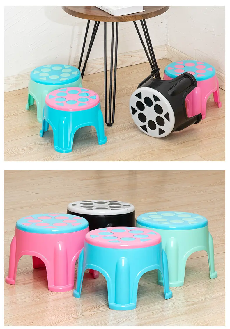 Plastic Children's Low Stool Four Corners Thickened β feature 13