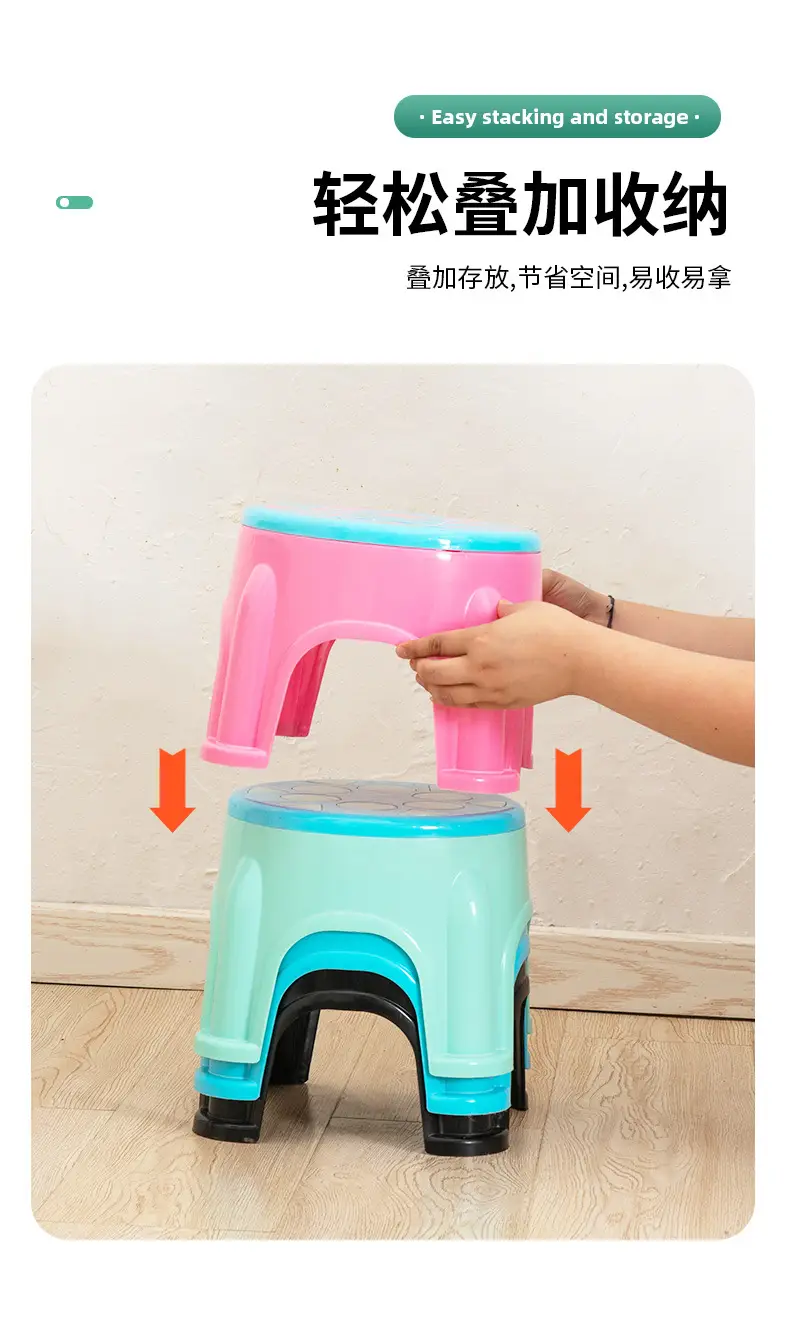 Plastic Children's Low Stool Four Corners Thickened β feature 4