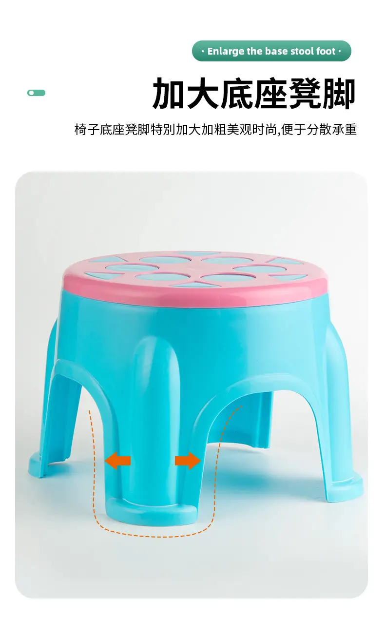 Plastic Children's Low Stool Four Corners Thickened β feature 8