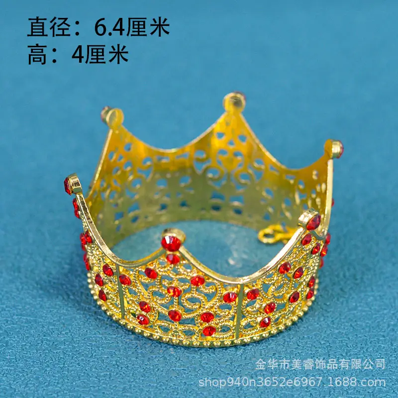 Golden Cross-Border Bridal Crown for Girls Party Decor - Image 2