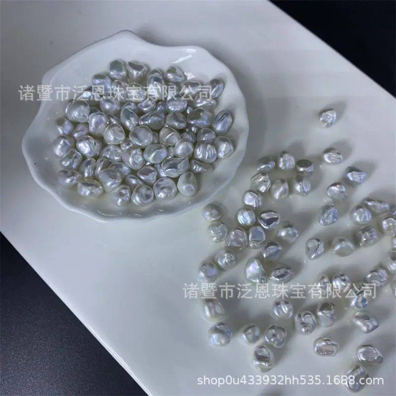 Naked Broken Silver Pearl Keshi 8-11mm Aurora Baroque Granules - Image 3