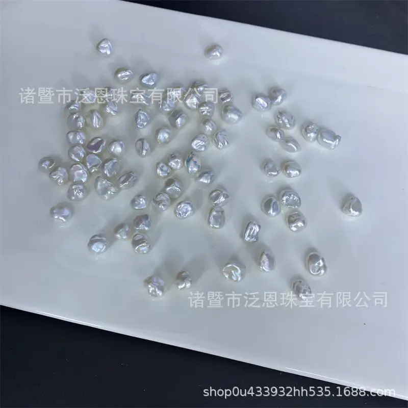 Naked Broken Silver Pearl Keshi 8-11mm Aurora Baroque Granules - Image 4