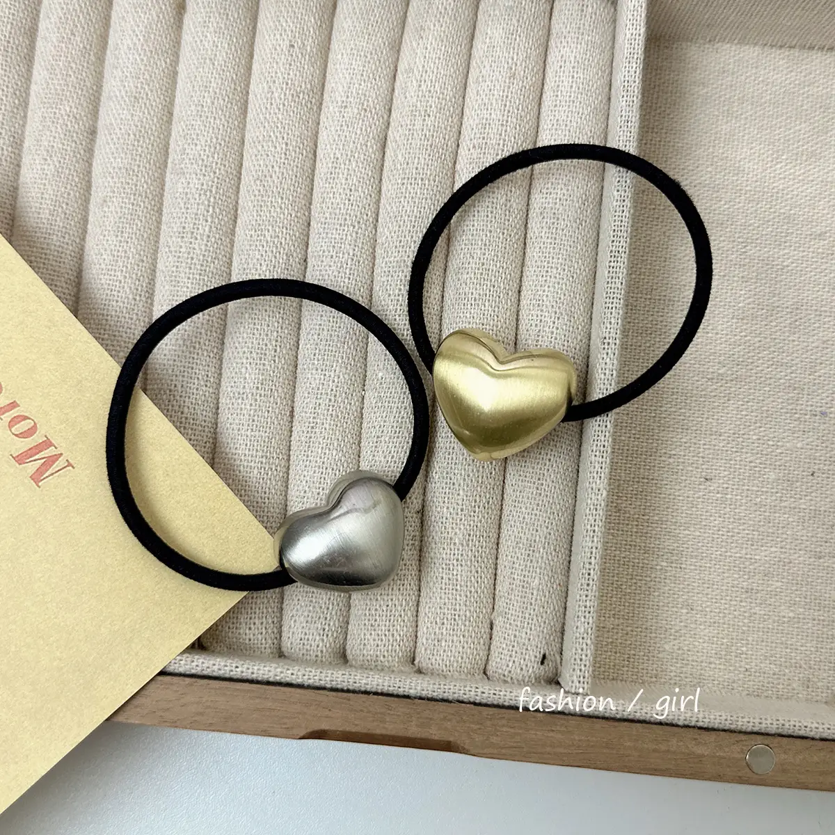 Vintage Gold Heart Hair Tie for Women — feature 10