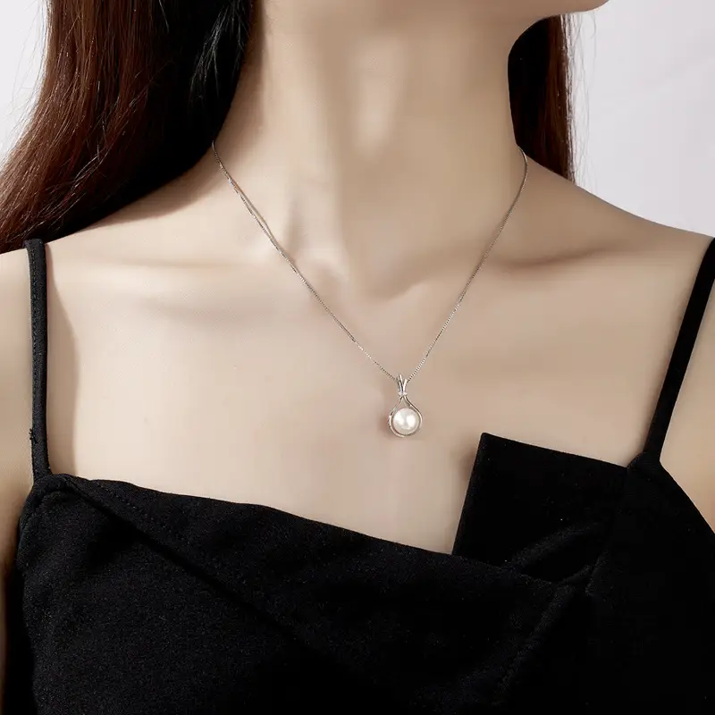 Natural Pearl Pendant for Women Gold Plated