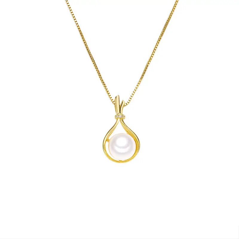 Natural Pearl Pendant for Women Gold Plated