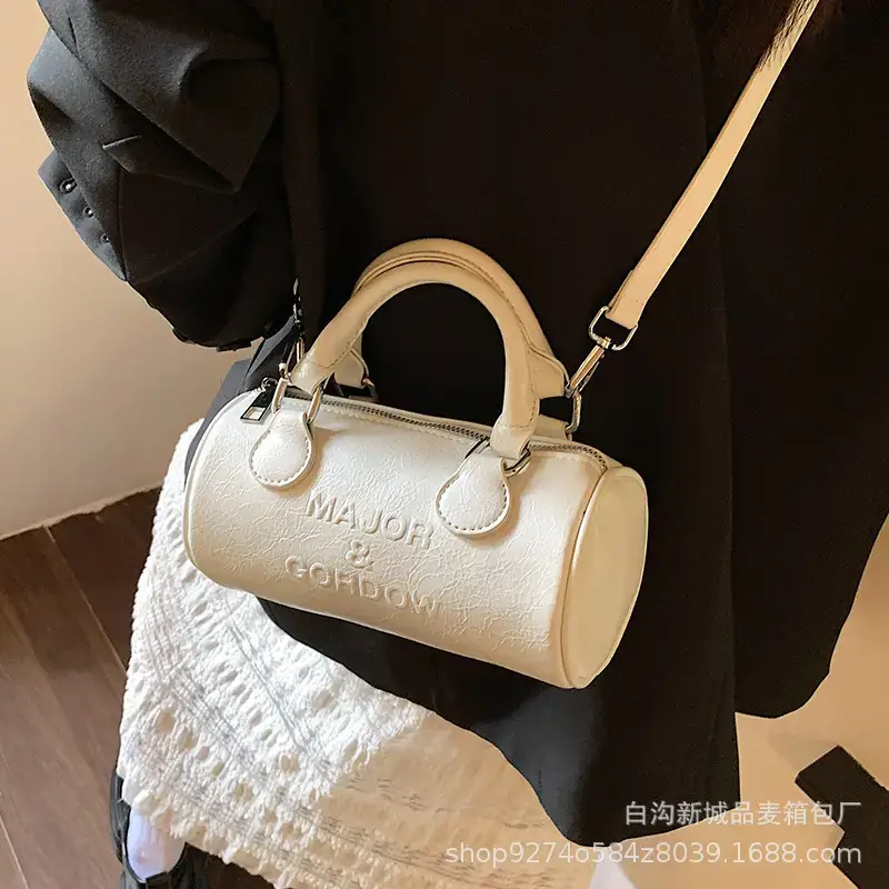 Silver Cylindrical Handbag for Women 2023 New Trend - Image 6