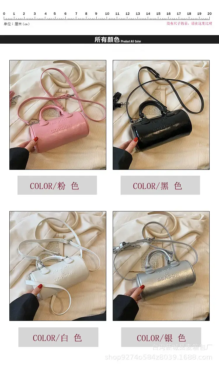 Silver Cylindrical Handbag for Women 2023 New Trend — feature 2