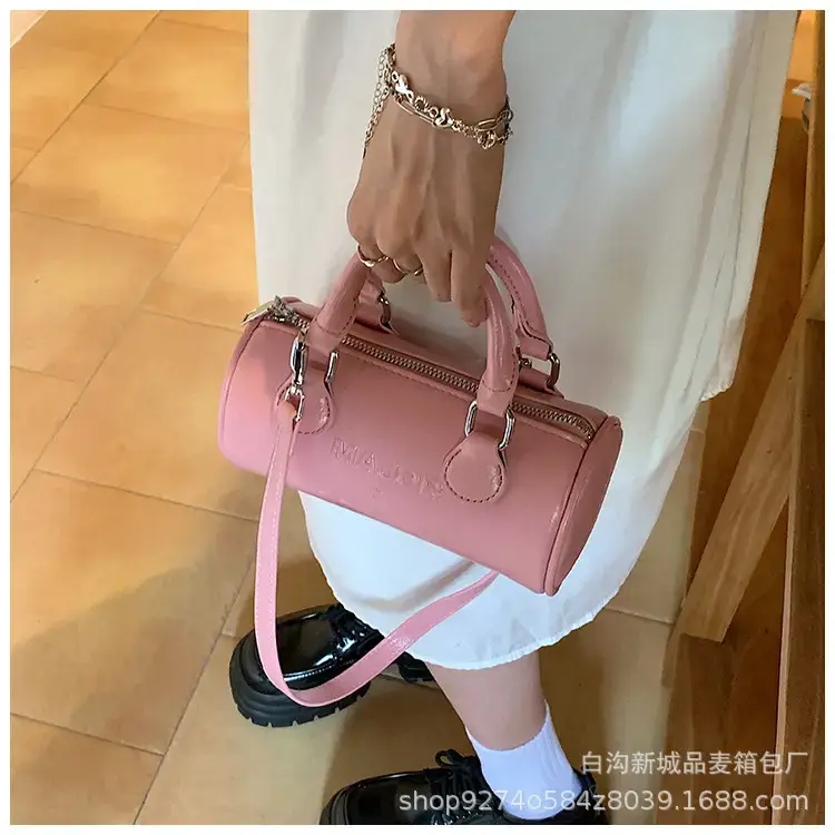 Silver Cylindrical Handbag for Women 2023 New Trend — feature 26