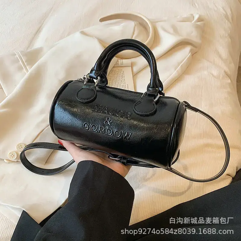 Silver Cylindrical Handbag for Women 2023 New Trend - Image 2