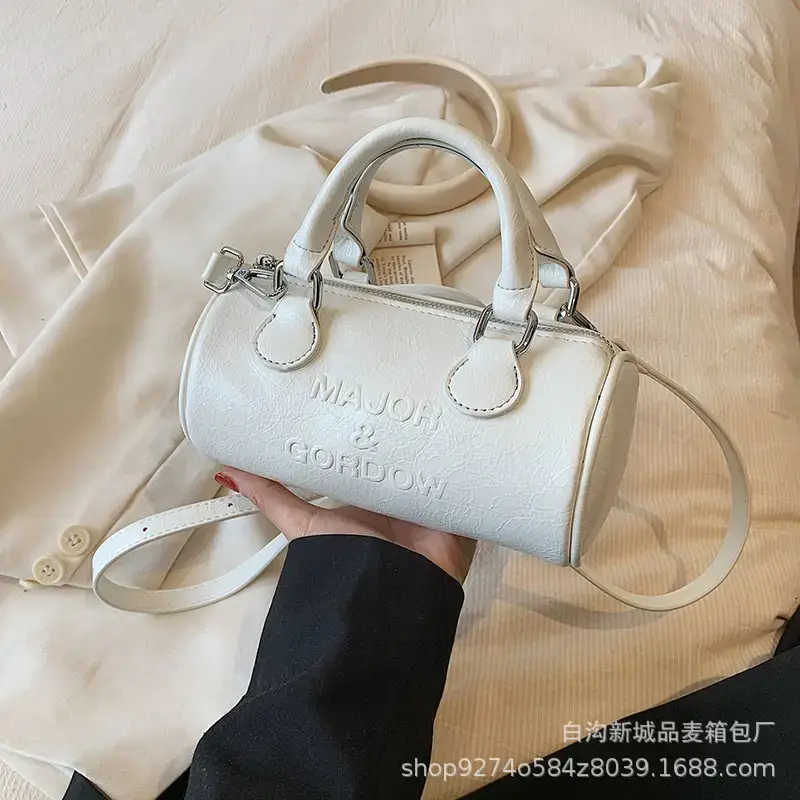 Silver Cylindrical Handbag for Women 2023 New Trend - Image 3