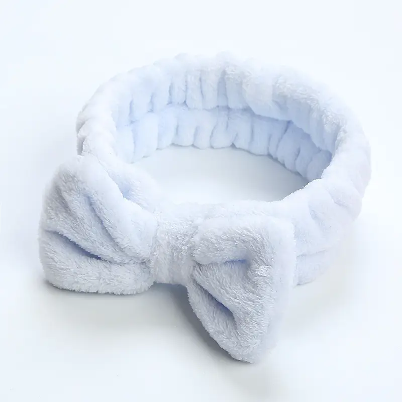 Blue Velvet Bow Headband for Women - Image 6